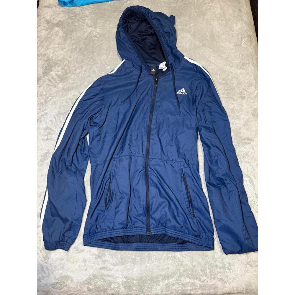Adidas Navy Blue Active Hooded Jacket Size M